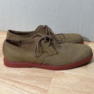 POLO RALPH LAUREN Men Orrick Shoes 9.5D Brown Leather Brogue Wingtip Oxford
